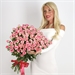 35 кустовых розовых роз 3881